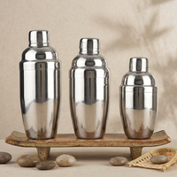 Shaker à cocktails Martini en acier inoxydable 18/8 avec passoire intégrée, outil de mélange pour barman, kit de bar