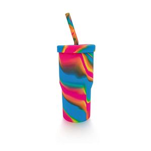 Vaso de Silicona de Grado Alimenticio de 950 ml, Libre de BPA, con Tapa y Pajita, Irrompible, Colorido, con Bolsa Refrigerante para Agua y Café, Venta Caliente 2025 - Product Image 4