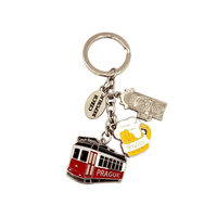 Porte-clés en métal émaillé personnalisé, forme irrégulière, moulé sous pression, cadeau promotionnel pour la rentrée scolaire et l'université, souvenir, vente en gros, logo OEM