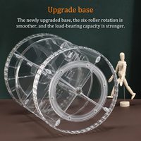 Boîte de rangement cosmétique transparente en acrylique rotative à 360 degrés, organisateur de maquillage de bureau pour dortoirs