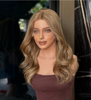 Perruque en dentelle transparente 13*4, ondulée, 100% cheveux vierges, blond cendré, pré-épilée, avec ligne de cheveux naturelle, sans colle, pour femmes