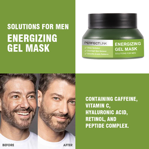 Overnight Skin Renewal Smooths Deeply Hydrating <strong>Men</strong> Care Energizing Gel <strong>Face</strong> Sleeping Mask - Product Image 5