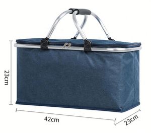 2024 Custom Logo Foldable Foil Insulated Picnic Basket Food Beverage Carrier Bag Cooler Bag - Product Image 3