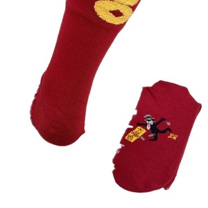 Calcetines rojos de invierno para mujer, calcetines festivos de Año Nuevo, de algodón grueso, antibacterianos, a media pantorrilla - Product Image 4