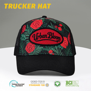 <strong>Von</strong> Custom Floral Printed Logo Curved Brim Baseball Caps 5 Panel Lightweight Mesh Digital Printing Embroidery <strong>Dutch</strong> Trucker <strong>Hats</strong> - Product Image 1