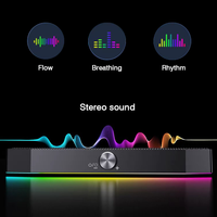 USB PC Lumière LED Plein Écran Filaire Ordinateur Stéréo De Bureau cyboris bluetooth Haut-Parleur Avec DJ Subwoofer gaming Sound Box