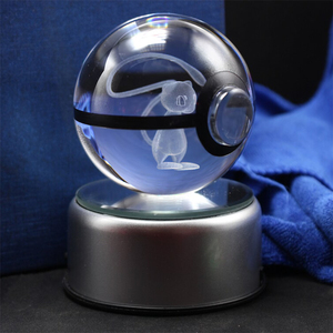 Sfera di Cristallo K9 da 50mm 80mm con Immagine 3D Incisa, Lucidata a Mano, Tema Cartone Animato Giapponese, Regalo Aziendale Personalizzato - Product Image 5