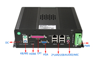 Pc industrial mini-itx de alimentación de la placa base de fuente de alimentación de 12v dc de entrada 2 lan mini pc intel J1900 usb2.0 win10 ordenador industrial