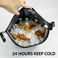 Sac à dos isotherme souple en PVC personnalisé de 3 mm d'épaisseur, pliable, imperméable, sac à dos sec, glacière souple, 20 L, isolé, voyage, camping, randonnée