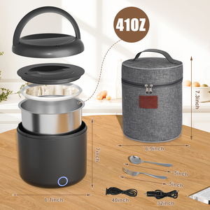 Boîtes à lunch électriques portables Herrfilk 100W Lonchera Electrica Capacité 1,2L Boîte à lunch électrique chauffe-aliments - Product Image 6