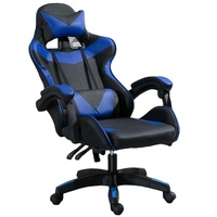 Chaise de jeu Zero Gravity Cyber Cafe, chaise de jeu pour ordinateur PC pas chère avec repose-pieds, chaise de course en cuir PU doré