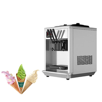 Machine à glace molle et yaourt glacé professionnelle en acier inoxydable à trois têtes BQL-808-1