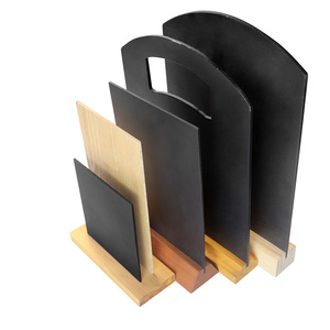 <span class=keywords><strong>Pizarra</strong></span> de Madera de Doble Cara con Soporte para Menú, Fabricada con MDF de Paulownia, Pino, Bambú, Caucho, Acacia y Haya - Product Image 3