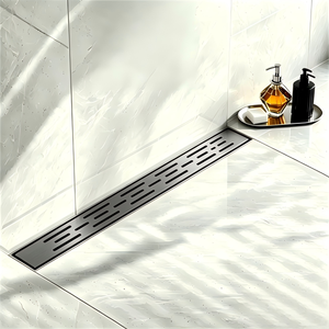 Sifone Doccia Lineare Moderno <span class=keywords><strong>in</strong></span> Acciaio Inox 304 con Griglia Rimovibile, Facile da Installare e Pulire, per Vasca da Bagno, Cucina e Uso Esterno - Product Image 1