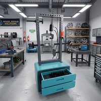 Machine de redressage et de réparation de jantes en alliage d'aluminium et d'acier pour moto AZURE, correction de la déformation des jantes en acier