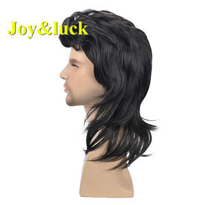 Precios de fábrica al por mayor pelucas doradas rizadas naturales <span class=keywords><strong>para</strong></span> hombres pelucas largas sintéticas de alta calidad <span class=keywords><strong>para</strong></span> uso diario y uso en fiestas - Product Image 3