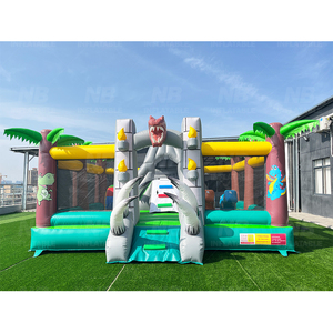 Château gonflable dinosaure avec toboggan, qualité commerciale, en PVC, pour enfants, idéal pour les fêtes et événements en extérieur, <span class=keywords><strong>location</strong></span> disponible - Product Image 6