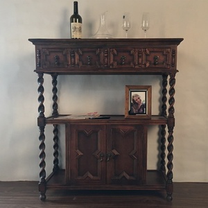 Meubles De maison Table de salon en bois Buffet <span class=keywords><strong>Armoire</strong></span> De Rangement <span class=keywords><strong>pour</strong></span> Porte D'entrée <span class=keywords><strong>Couloir</strong></span> avec Étagère à Bouteilles - Product Image 1