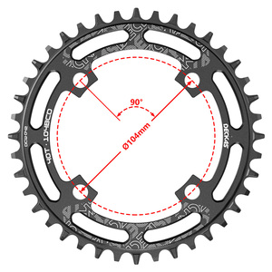 DECKAS rond ovale 104BCD 40/42/44/46/48/50/52T plateau de vélo de montagne <span class=keywords><strong>vtt</strong></span> vélo pour Shimano 8-12S pédalier <span class=keywords><strong>couronne</strong></span> en aluminium - Product Image 1