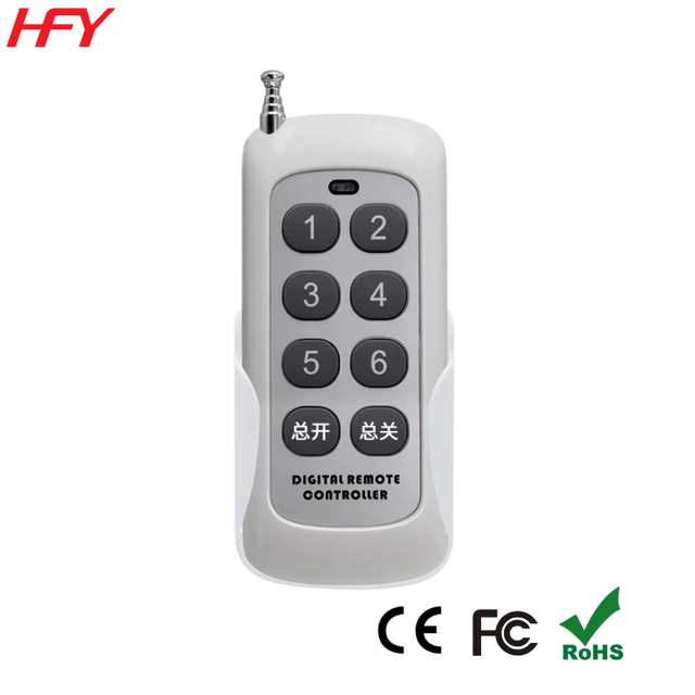 High-Performance 8-Button Fixed Code Automatic Remote Control with ABS Shell AAA Battery 100m Range for Garage Doors Auto Gates