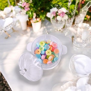 แท่นวางโถลูกอมอะคริลิกขนาดใหญ่พร้อมฝาปิดสำหรับงานแต่งงานและงานสไตล์โมเดิร์น - Product Image 3