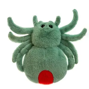 Peluches Halloween Black Spider Jumping Spider Doll Crawling Pet Doll Plush Cute Reptile Plush Toy Halloween boneca decoração