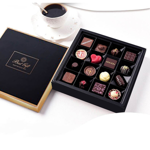 Revêtement Uv 2 Pièces Avec Diviseur/Noir Meilleure Vente Pas Cher Boîte De Cadburys Recycler Papier Cadeau <span class=keywords><strong>Chocolat</strong></span> boîtes - Product Image 2
