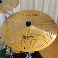 Factory Produces 5PCS Golden Color Low Volume Practice Cymbal Set With Cymbal Bag for Percussion Instruments