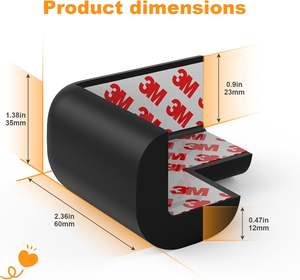Protecteur de coin de Table pré-enregistré d'étanchéité à chaud pour bébé protège-pare-chocs d'angle de meubles en mousse de caoutchouc souple pour cheminée - Product Image 2
