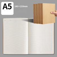 Carnet personnalisé en papier kraft A4/B5/A5/A6 ligné, 34 pages, journal, école, étudiant, enfants, cahier de composition
