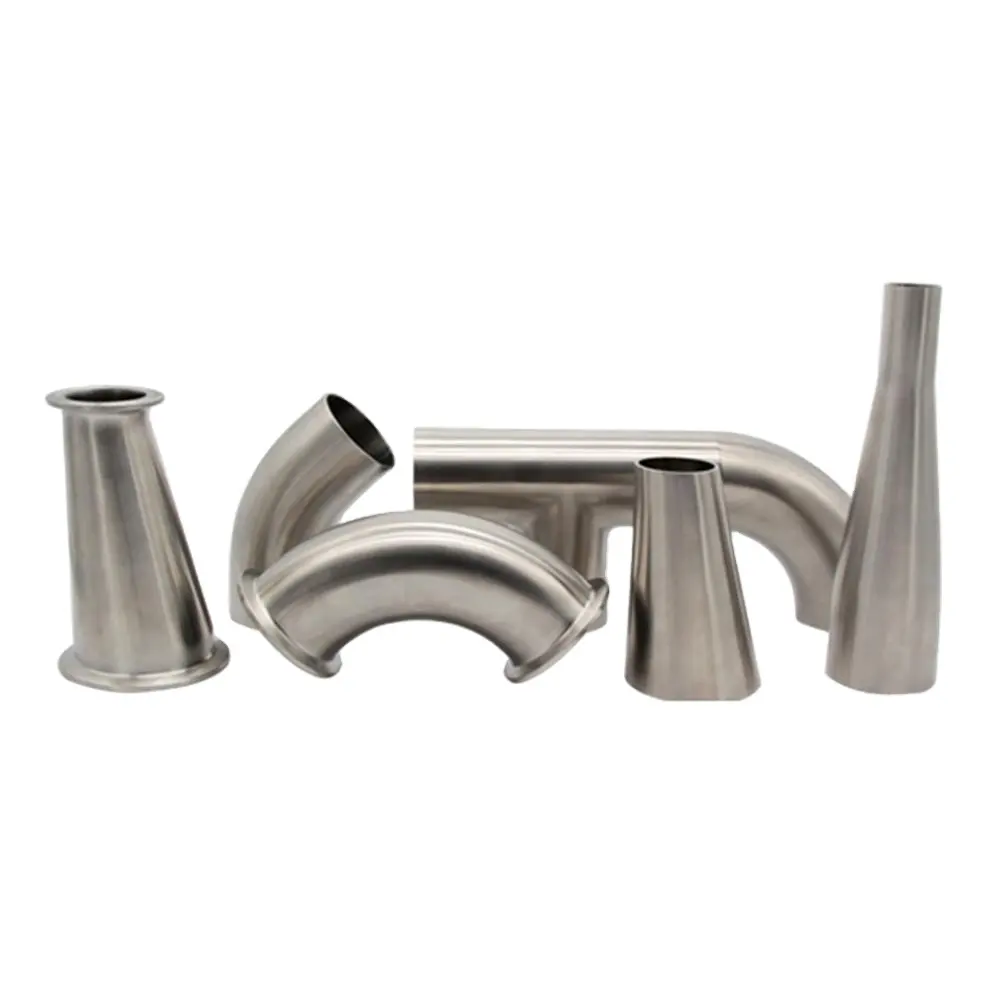 Food Grade Stainless Steel SS304 SS316 3A Polishing Sanitary Pipe And Fittings With TC Clamp