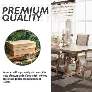 Set <span class=keywords><strong>Tavolo</strong></span> da Pranzo e Sedie in Legno Rustico a <span class=keywords><strong>6</strong></span> <span class=keywords><strong>Posti</strong></span>, Design Semplice in Stile Americano per Arredamento Casa e <span class=keywords><strong>Cucina</strong></span> - Product Image 2