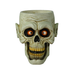 Sculpture de Squelette Zombie Effrayant en Résine pour Halloween, Pot de Fleurs Peint à la Main, Décoration de Jardin Intérieur/Extérieur Durable - Product Image 6