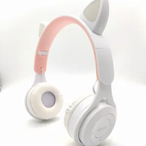 Cuffie Stereo senza fili orecchie di gatto con cuffie pieghevoli per bambini senza fili con powerbank