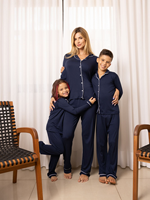 Ensemble de pyjamas en modal Pure Tone personnalisé, vêtements de nuit luxueux et discrets, pyjamas écologiques assortis pour la famille, tenues maman, fils, fille
