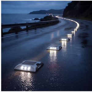 Marqueur routier carré réfléchissant en aluminium <span class=keywords><strong>de</strong></span> <span class=keywords><strong>qualité</strong></span> avec LED <span class=keywords><strong>solaire</strong></span> pour avertissement sur autoroute - Product Image 3
