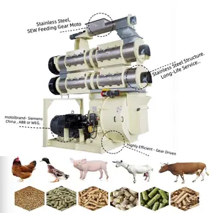 Kleine Futtermühle für Herdfleisch 220 V Tierpelletmühle Maschine Futtermittel Granulator Ma Elchgras Mahlen stabiles Mischfuttermittel