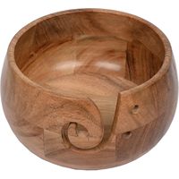 Grand support à fil en bois avec trous pour le tricot, avec boîte de marque et motif tourbillonnant, pour la fidélisation des clients