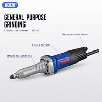 Meuleuse électrique HERZO 600W, outil de meulage rotatif droit, 220V, usage général
