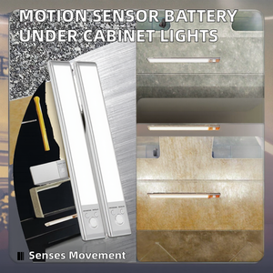 Modern Battery Powered Under Cabinet LED <b>Lights</b> Waterproof & Dimmable Wall-Mounted for Cabinets - Product Image 2