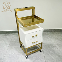 Chariot de rangement haut de gamme pour salon de beauté, nouveau design, blanc/noir, pour pédicure et manucure, USA