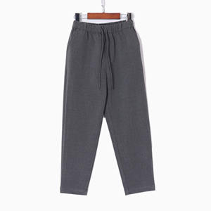 กางเกงฮาเร็มคุณภาพสูงแบบยูนิเซ็กซ์ สไตล์ลำลองสำหรับฤดูร้อน ผลิตจากผ้าขนสัตว์ผสมแคชเมียร์ 10% ทรงขากว้าง ดีไซน์แบบกางเกงนักเรียน - Product Image 1