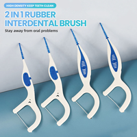 Brosses interdentaires 2-en-1 avec cure-dents intégrés et double fonction pour le nettoyage des dents