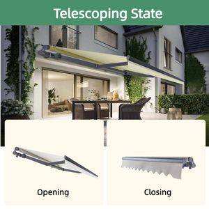 Auvent extérieur électrique personnalisé pour patio extérieur Auvent <span class=keywords><strong>de</strong></span> soleil <span class=keywords><strong>Abri</strong></span> extérieur motorisé avec tissu importé avec lumière LED - Product Image 3