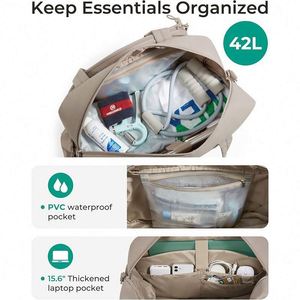 Sac de sport matelassé polyvalent de haute qualité avec compartiment à chaussures, léger, imperméable, en nylon, grande capacité, pour le voyage - Product Image 5