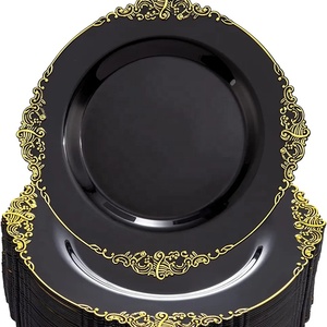 Under Plate for Wedding Disposable Decoration Plastic Charger Plates Food Fruit Serving Dinner Wedding Table Sett