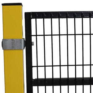 Clôture de sécurité premium en acier soudé à mailles en V incurvées 3D fiables, pour allées et chantiers de construction, modélisation 3D - Product Image 5