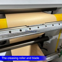 Machine automatique de fabrication de sacs en papier kraft recyclé pour sandwichs, pain, croissants, emballages alimentaires, machine de fabrication de sacs en papier à fond en V de petite taille