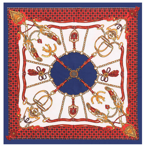 Khăn Lụa Satin Vuông mới với họa tiết ngựa Deca óng ánh chống nắng mùa hè - Product Image 3