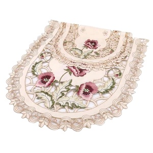 Mantel para Decoración del Hogar, Bordado, para Bodas, Fiestas, Cubierta de Mesa Elegante con Estampado Floral, Mantel Ovalado Nórdico para Té y Café - Product Image 3